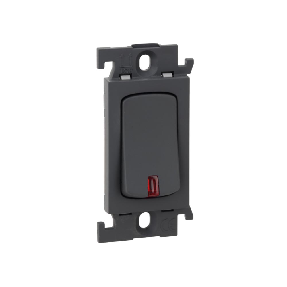 Mylinc 6 A One-Way Switch With Indicator Grey - 1